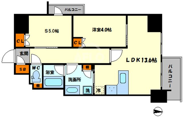 ファインレジデンス大阪本町　堀江小学校区の間取り|ファインレジデンス大阪本町　間取り