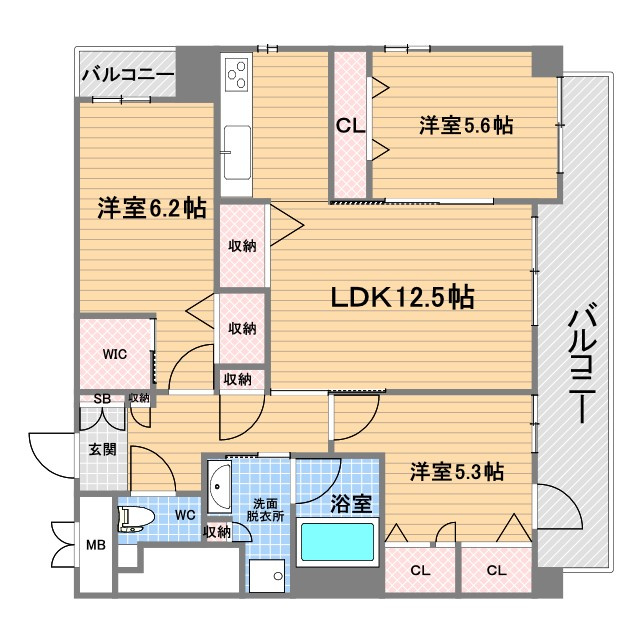 CASA甲子園口Ⅰの間取り