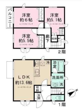 【間取り】 | 給田1丁目戸建