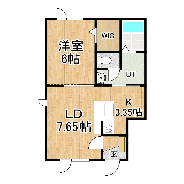 仮）柏木町APⅠ　南棟の間取り