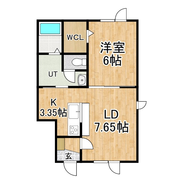 仮）柏木町APⅡ　北棟の間取り