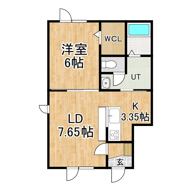 仮）柏木町APⅡ　北棟の間取り