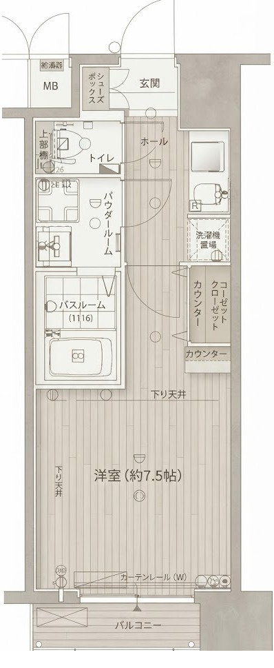 クレアートクラウン天王寺の間取り