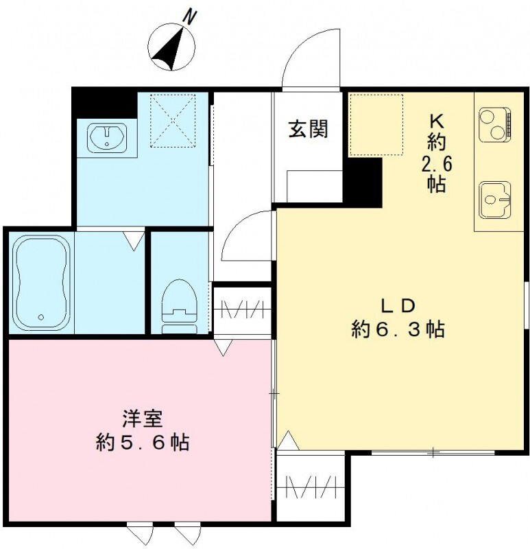 神戸市東灘区森北町４丁目のアパートの間取り