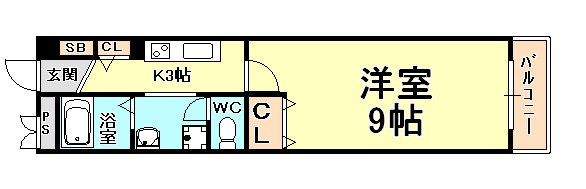 神戸市東灘区本庄町１丁目の賃貸マンションの間取り