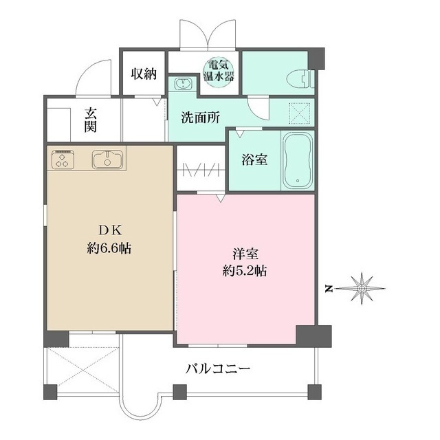芦屋市松ノ内町の賃貸マンションの間取り