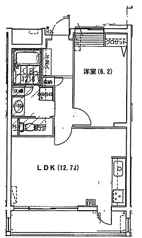 神戸市灘区青谷町３丁目の賃貸マンションの間取り