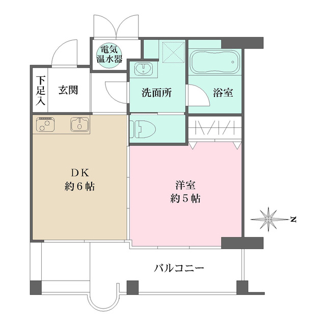 芦屋市松ノ内町の賃貸マンションの間取り