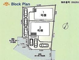 平塚市南金目第20　新築一戸建て　1号棟の区画図|配置図