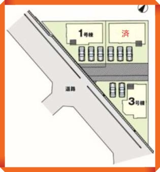 リガーレ　岡崎市中島町１期の区画図|上品な街並みに調和する区画。落ち着いた住環境が、末永く愛される住まいづくりの理由となっています。