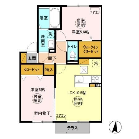 グランマーレＭＩＴＯ　Ｂの間取り