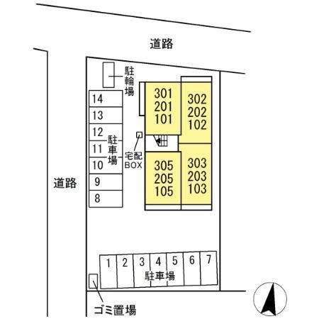 ハルメゾン三の丸の区画図