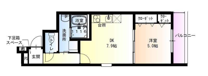 フジパレス吉田ノースの間取り
