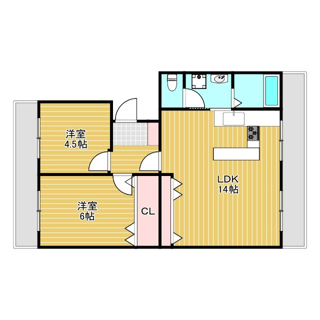 隆豊ハイツの間取り