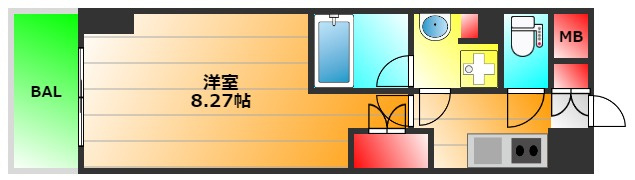 ミヤレジデンス新町の間取り|現状有姿