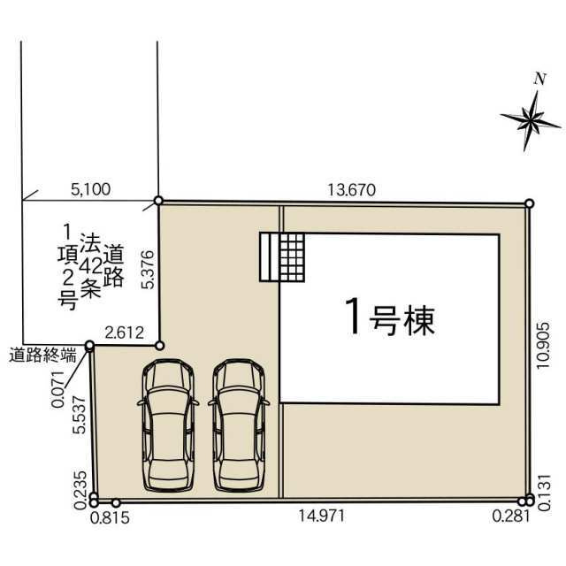 クレイドルガーデン宇都宮市上戸祭第５　新築一戸建ての区画図