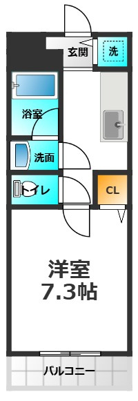 ベルドミール末広Ⅲ番館の間取り