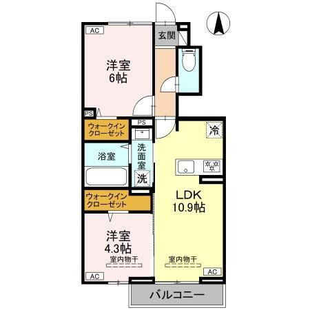 ハイトラスト　Aの間取り