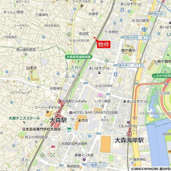 大井鹿島谷ハイツの地図