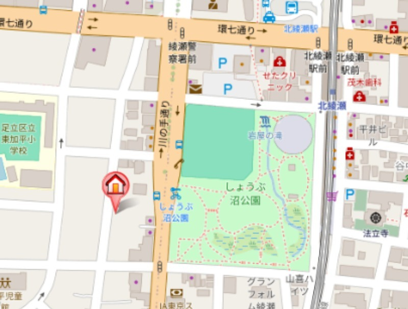 ピアシティ北綾瀬Ａの地図