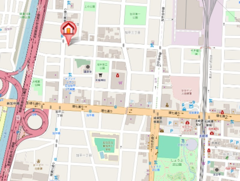 プチクレール北綾瀬Ｂの地図