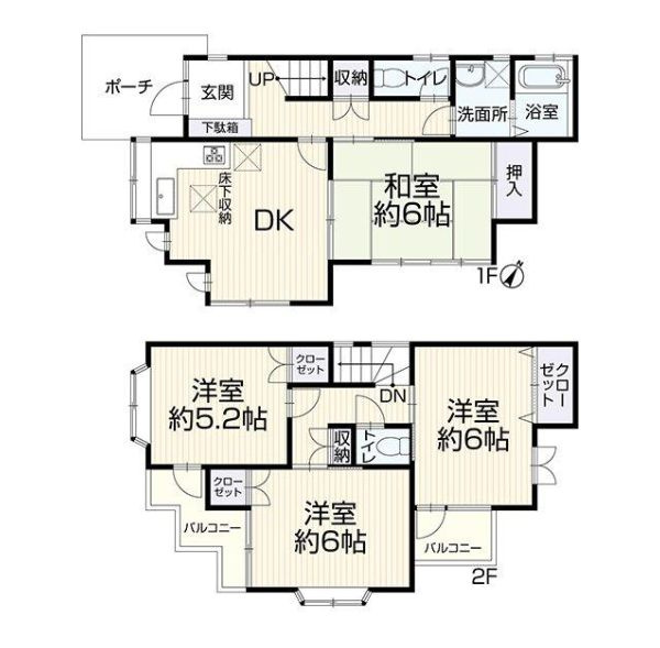茅ヶ崎市美住町　中古戸建の間取り|間取図「茅ヶ崎市美住町　中古戸建」