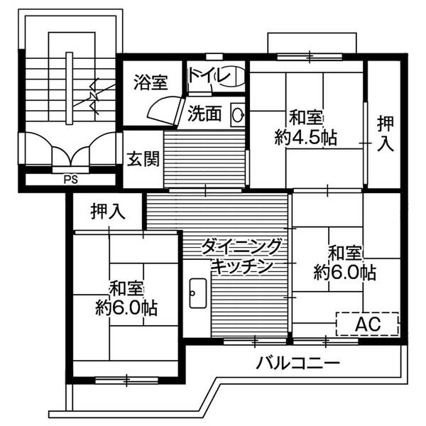 ビレッジハウス宮成2号棟の間取り