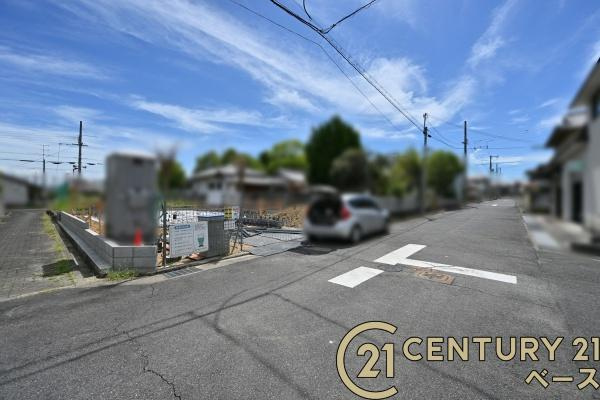 クレイドルガーデン大久保町 ／新築一戸建の前面道路含む現地写真|■現地撮影写真■前面道路約６ｍ以上と広々開放的です！