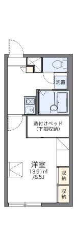 レオパレスリバーサイド美園の間取り