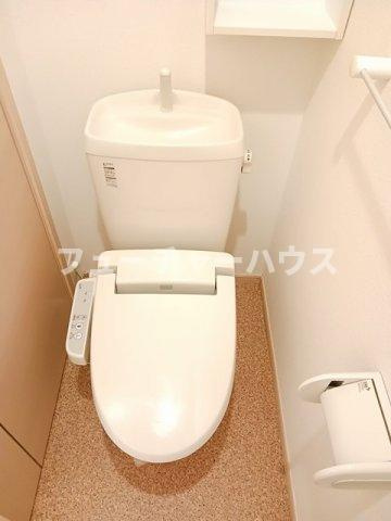 メゾンドリカムⅤのトイレ|落ち着いた色調のトイレです