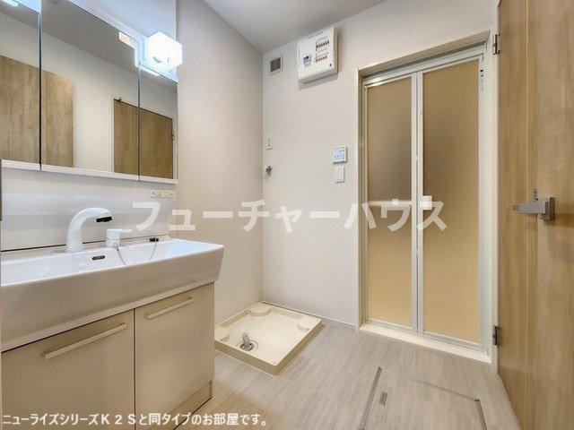 エスポワールＭⅥの洗面所|脱衣スペースもあります