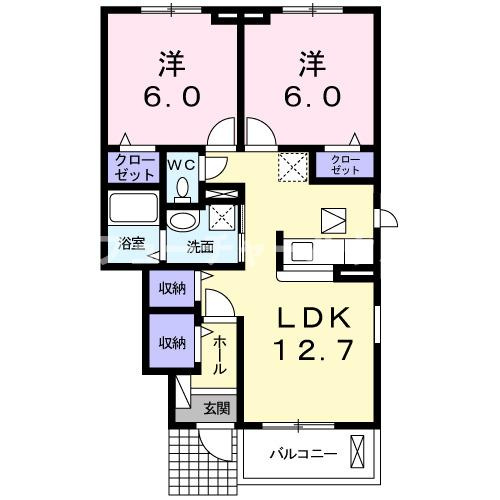 Ｋ’ｓル・クープルⅣの間取り