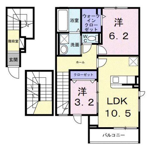 【間取り】 | プロムナード・Ｋ