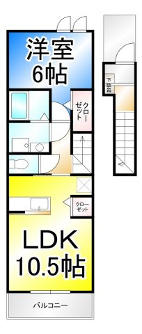ガーデンハウス朝日山　Fの間取り