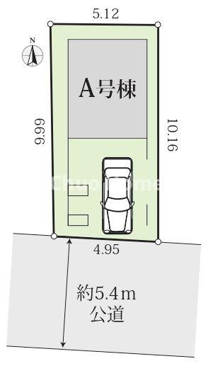 葛飾区小菅3丁目新築分譲住宅の区画図|【区画図】南道路！