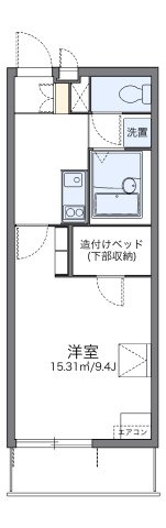 レオパレスルームス北越の間取り