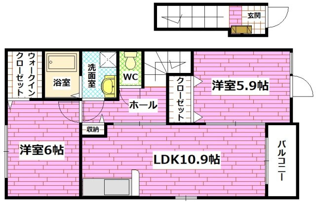 若葉　F棟の間取り