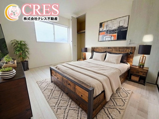 【寝室】 | ☆☆新築分譲　日立市川尻町６期　限定１棟！！長期優良住宅♪ | 洋室は３部屋
※実際に現地に家具はおかれておりません。また価格に家具は含まれておりません。(作成CG)