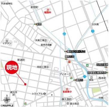 【中古】太田市由良町　３LDKの地図