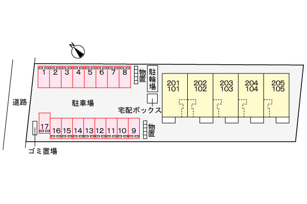 コンフォートメゾン　富益の区画図