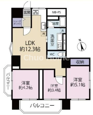 ライオンズマンション扇橋の間取り|南西向き・3方角部屋住戸につきまして日当たり・通風良好。新規フルリノベーション施工が完了いたしましたのでいつでも内覧が可能です。
