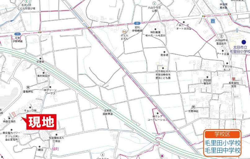 【中古】太田市緑町　４LDK＋離れ(３部屋)の地図