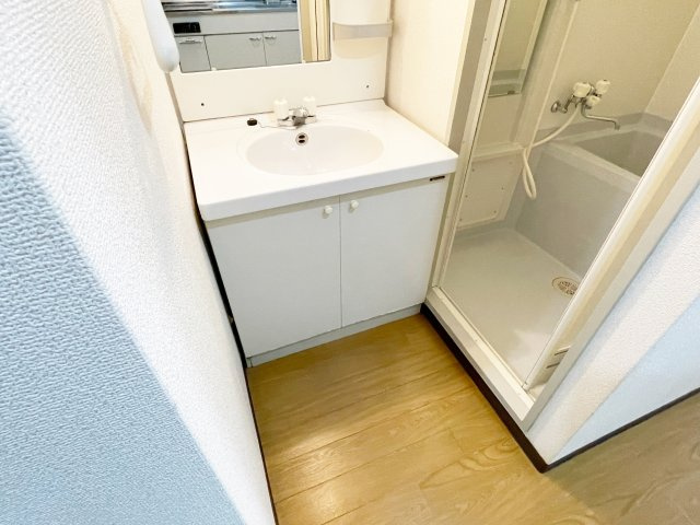【独立洗面台】 | ラクーンＤ2 | 独立洗面台、小物を置くことができて便利です