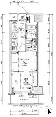 日神デュオステージ浅草の間取り