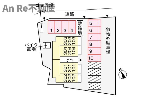 リビオコートの区画図