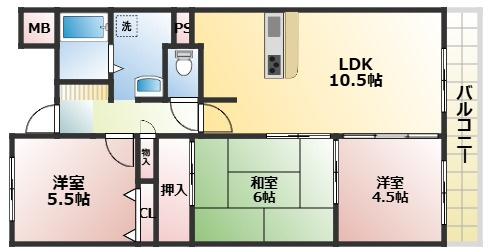 【間取り】 | グリーングラス久米田