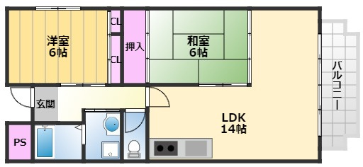 【間取り】 | グリーングラス久米田