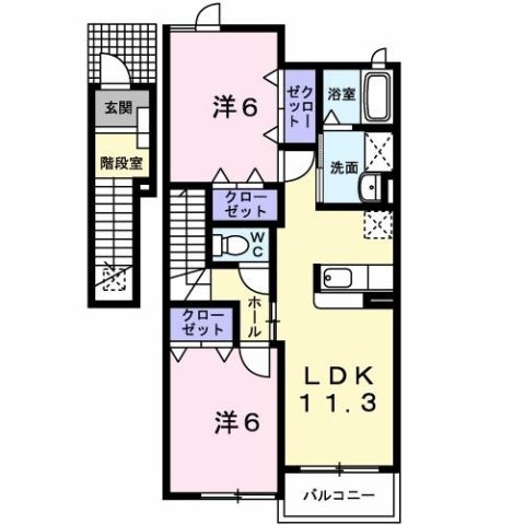 【間取り】 | ルナ　パレス　Ａ