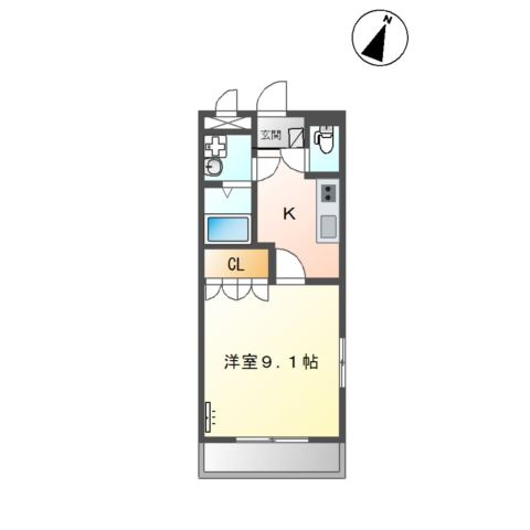 レジデンス　H＆Kの間取り