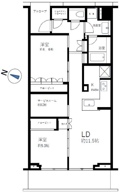 プラウド都立大学の間取り